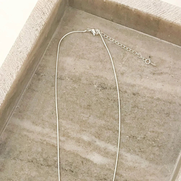 925 Sterling Silver Dainty Knot Necklace Tie Necklace Minimalist Bead Necklace - Picture 5 of 7